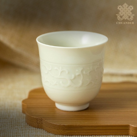 供水杯-定窯白-纏枝蓮