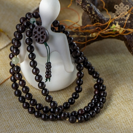 唸珠-小葉紫檀8mm+藕片配飾