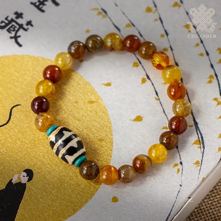 手珠-龍鱗珠8mm+虎牙新天珠