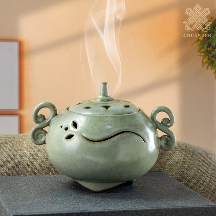 凝香靜雅卷雲耳陶爐