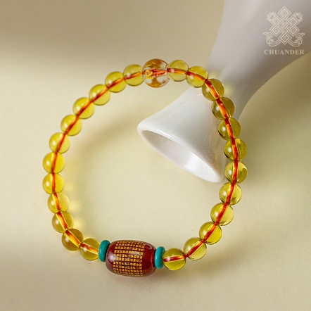 手珠-黃晶(養晶)+心經筒珠（共三款）