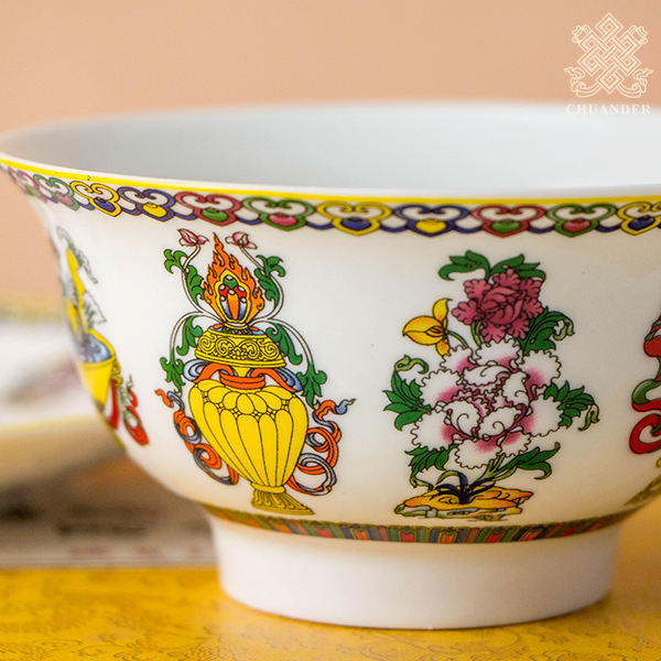 噶陀寺加持聖物,吉祥八寶碗,八供碗