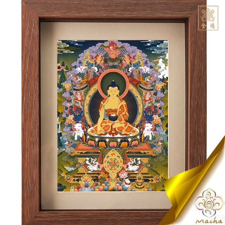 【瑪嘉唐卡】裱框-世尊金剛座六靈捧座（共二款）