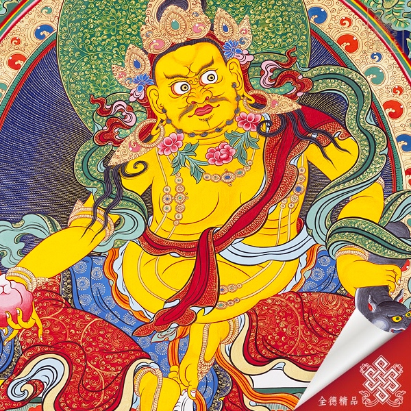 黃財神-唐卡畫心