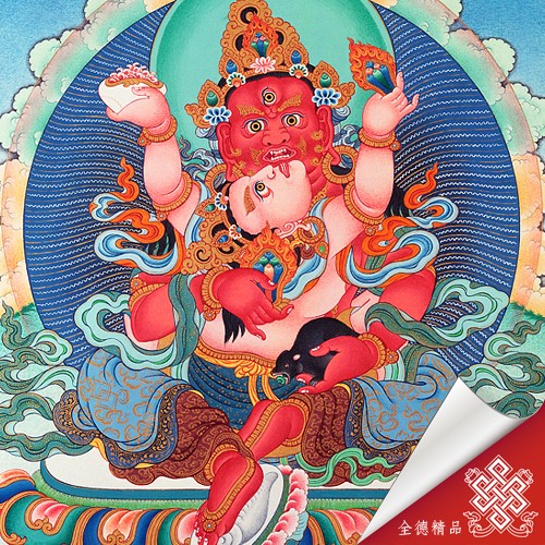 紅財神-唐卡畫心