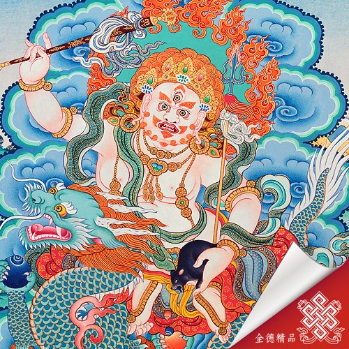 白財神-唐卡畫心