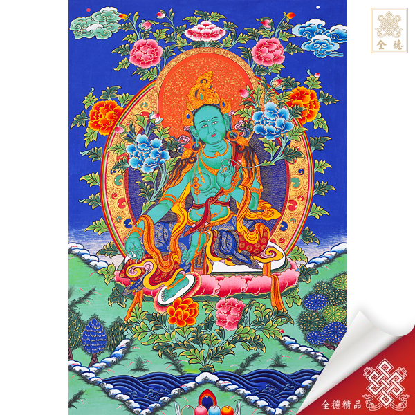 綠度母06-127-唐卡畫心