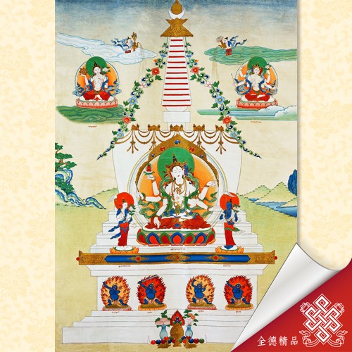 尊勝佛母佛塔 06-084 唐卡畫心