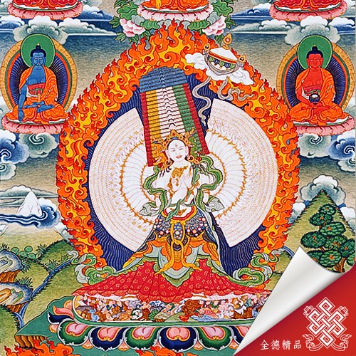 大白傘蓋佛母 10-015 唐卡畫心