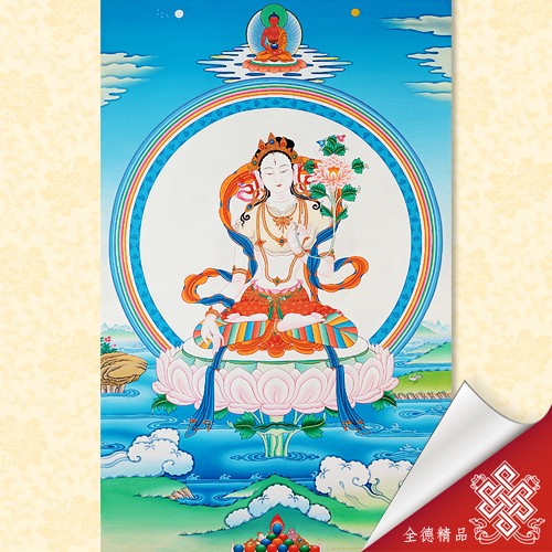 白度母-唐卡畫心