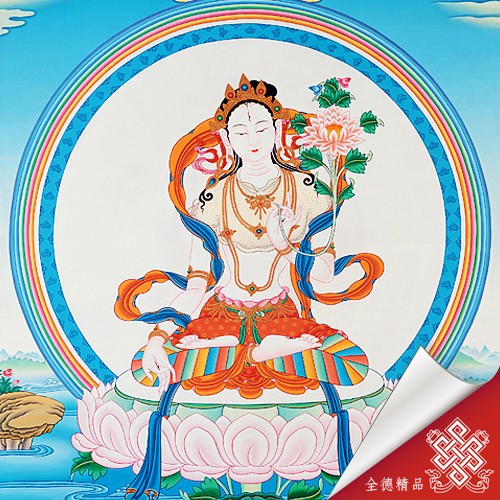 白度母-唐卡畫心