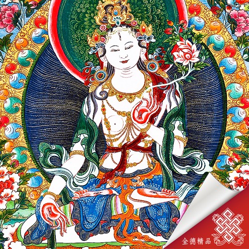 白度母-唐卡畫心