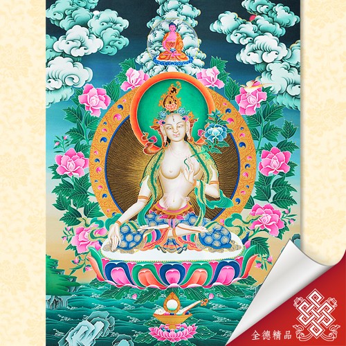 白度母-唐卡畫心