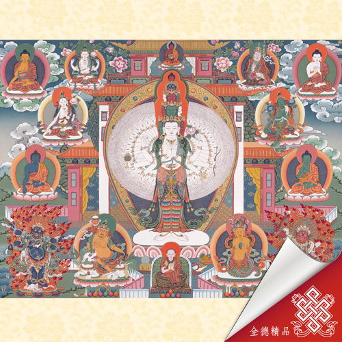 千手觀音,07-059,唐卡,畫布