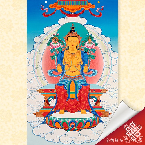 彌勒菩薩,09-019,唐卡,畫心