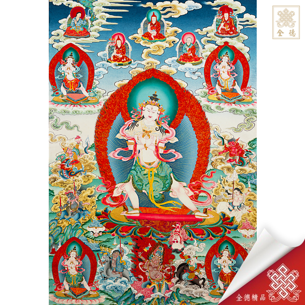 持明金剛,護法,本尊,唐卡,畫布,畫心