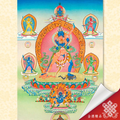 勝樂金剛,唐卡,畫心