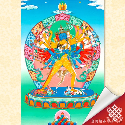 時輪金剛,唐卡,畫心