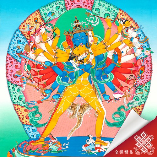 時輪金剛,唐卡,畫心