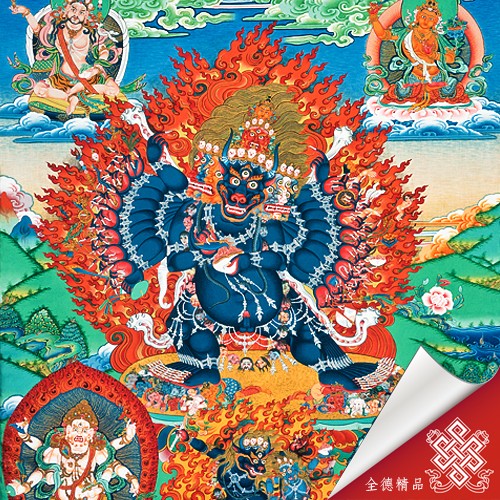 大威德金剛,唐卡,畫心