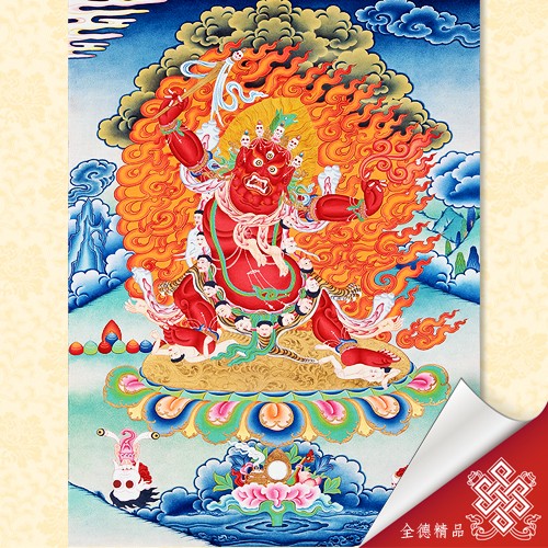 馬頭明王,唐卡,畫心