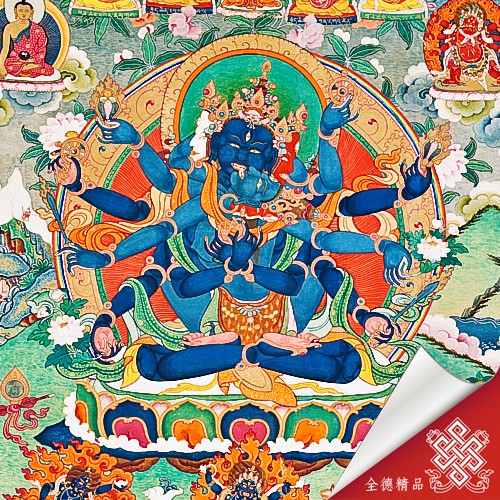 密集金剛,唐卡,畫心