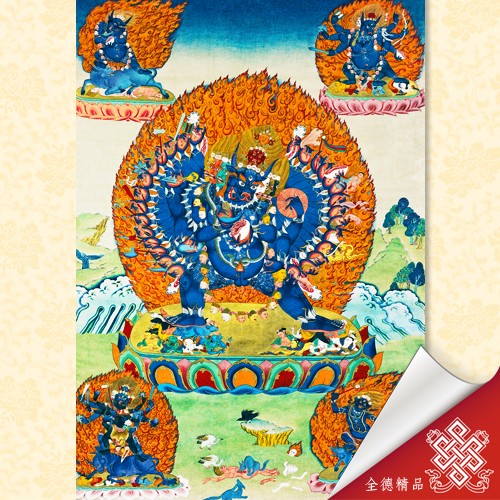 隆德寺,護法,本尊,唐卡,畫布,畫心