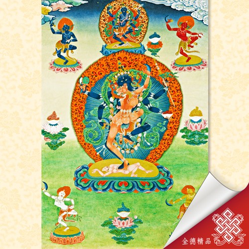 隆德寺,護法本尊,唐卡,畫心