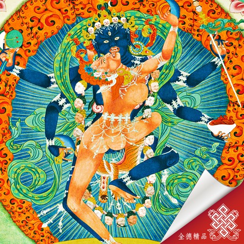 隆德寺,護法本尊,唐卡,畫心