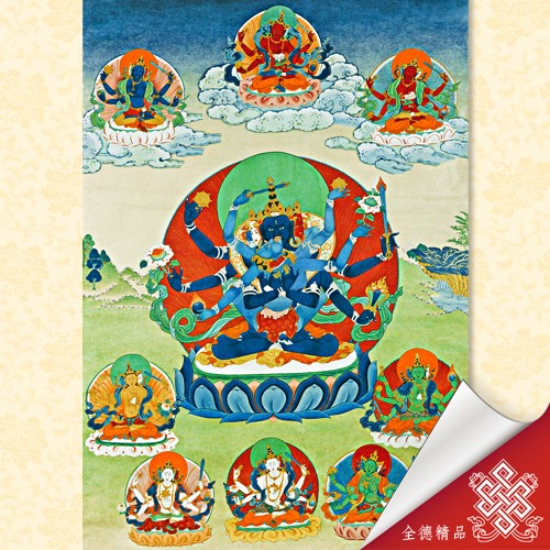  隆德寺,護法,本尊,唐卡,畫布,畫心