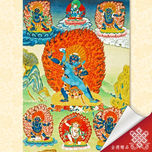 隆德寺,護法,本尊,唐卡,畫布,畫心