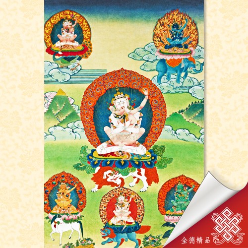 隆德寺,護法,本尊,唐卡,畫布,畫心