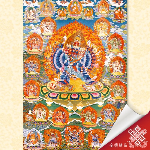 大威德金剛,唐卡,畫心