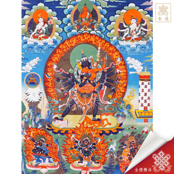 勝樂金剛,唐卡,畫心