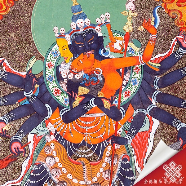 勝樂金剛,唐卡,畫心