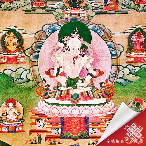 文武百尊,寂靜尊,唐卡,畫心