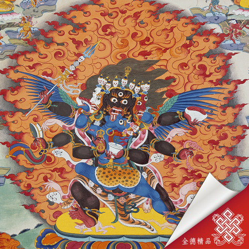 文武百尊,忿怒五十八本尊,唐卡,畫心