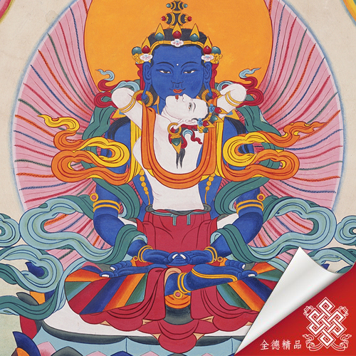 文武百尊,寂靜四十二本尊,唐卡,畫心