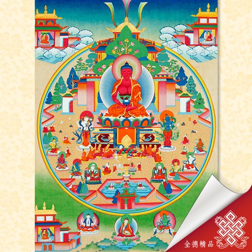 彌陀淨土,極樂淨土,阿彌陀佛,唐卡