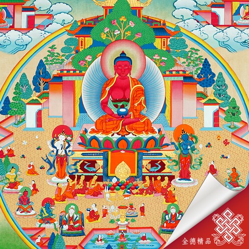 彌陀淨土,極樂淨土,阿彌陀佛,唐卡