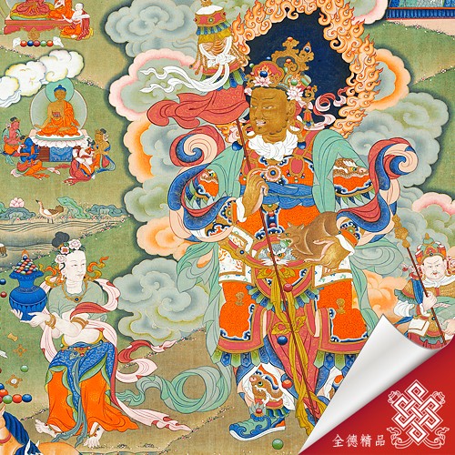 北方多聞天王,四大天王,唐卡