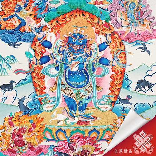 六臂黑瑪哈嘎拉,唐卡