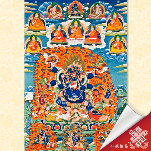 六臂瑪哈嘎拉,唐卡