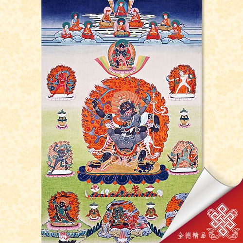 四臂瑪哈嘎啦,唐卡