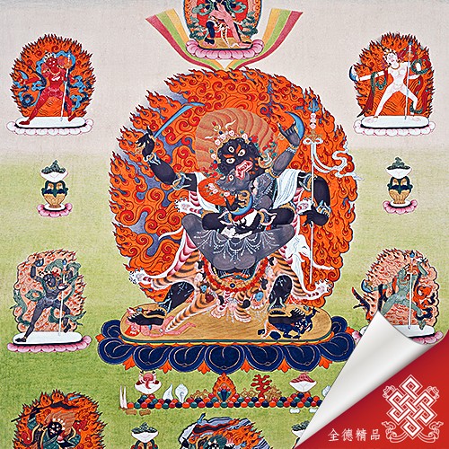 四臂瑪哈嘎啦,唐卡