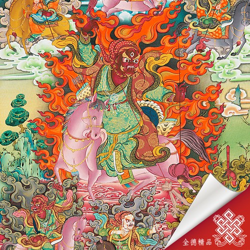 持紅利刃藥叉,唐卡