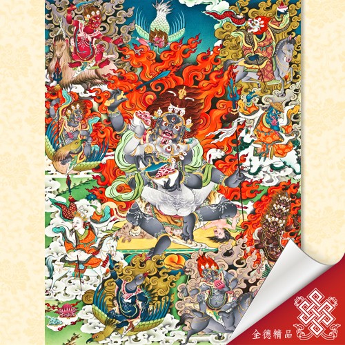 四臂瑪哈嘎啦,唐卡