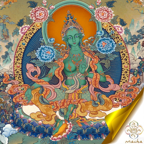 綠度母,瑪嘉,瑪嘉唐卡,圖登顛巴
