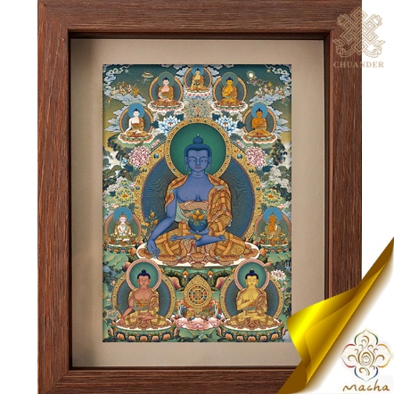 【瑪嘉唐卡】裱框-藥師八佛-藝術紙（共二款）