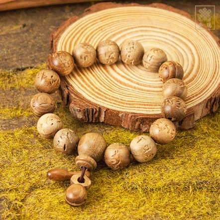 手珠-古樟木-刻六字（共三款）